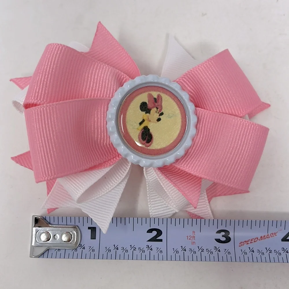DISNEY HAIR BOW BUNDLE OF 6 OWL HELLO KITTY DISNEY PRINCESS MINNIE HAND MADE